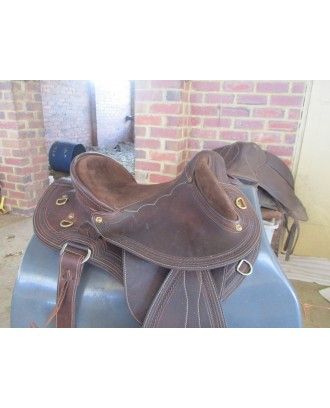 Kinloch CAMPDRAFT penning saddle 8075 FENDER STOCK SADDLE - Leather Stock Saddles