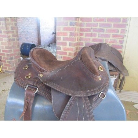 Kinloch CAMPDRAFT penning saddle 8075 FENDER STOCK SADDLE - Leather Stock Saddles