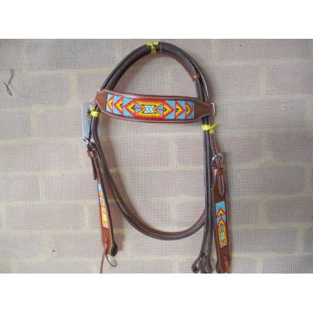 western bridle beaded ri535 - Western Bridles and breastplates