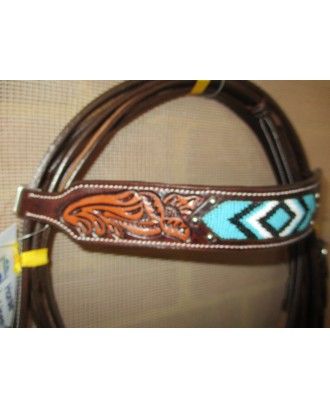 western bridle beaded ri544 - Western Bridles and breastplates