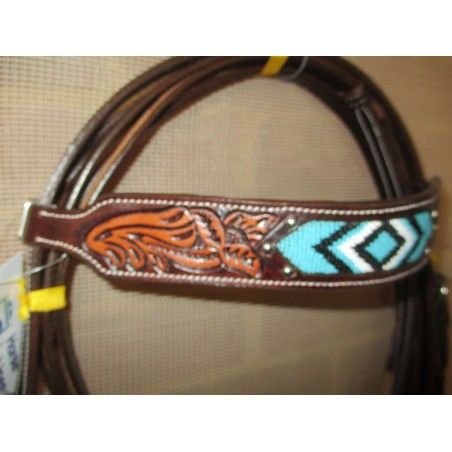 western bridle beaded ri544 - Western Bridles and breastplates