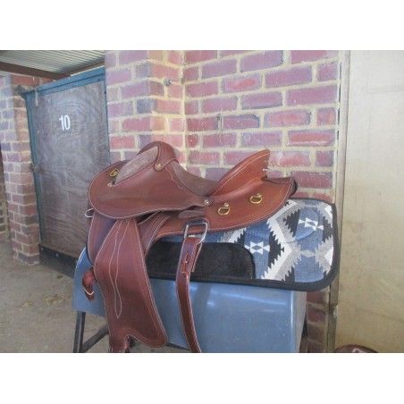 Kinloch CAMPDRAFT penning saddle 8075 FENDER STOCK SADDLE - Leather Stock Saddles