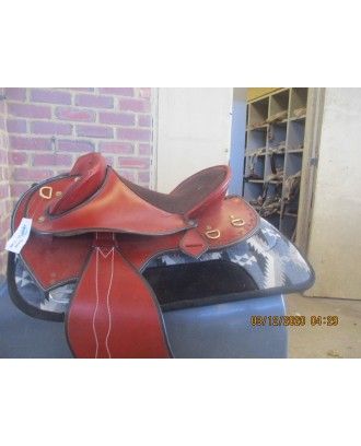 Texas Tea Campdraft and polocrosse sports fender model 8080 s version burgandy - Leather Stock Saddles