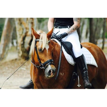 White Show Jodhpurs with Silicone Seat - Jodhpurs and Breeches