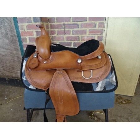 RI477 SHORT BACKED ROPER or Pleasure Saddle - Western Pleasure