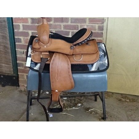 RI490 SHORT BACKED ROPER or Pleasure Saddle OR TRAIL - Western Pleasure