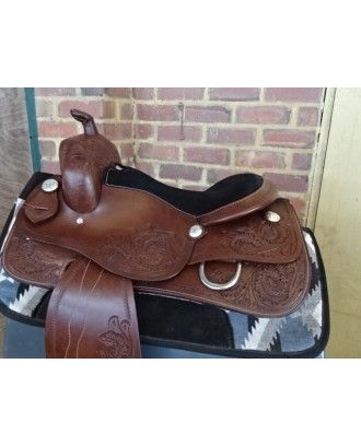 Western show saddle ri470 brown - Western Show