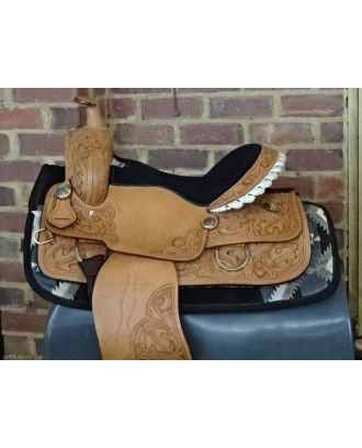 RI475 SHORT BACKED ROPER or Pleasure trail Saddle - Western Pleasure