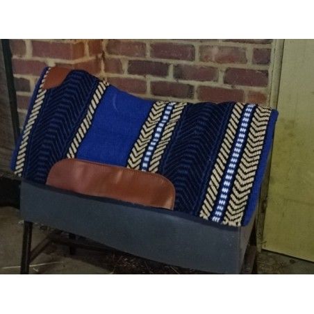 western or fender saddle pad blanket WOOL SADDLE PAD 32 by 34 blue - Stock and western Saddle Pads