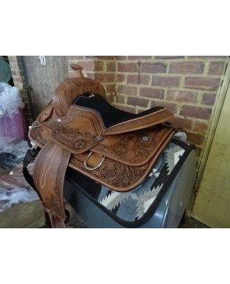 ri495 trail riding or Pleasure Saddle women friendly antique chestnut - Western Pleasure