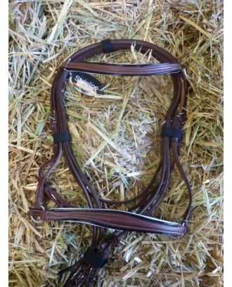 English show bridle Bridle 301 ED ,drop noseband - Campdraft / Polocrosse Bridles