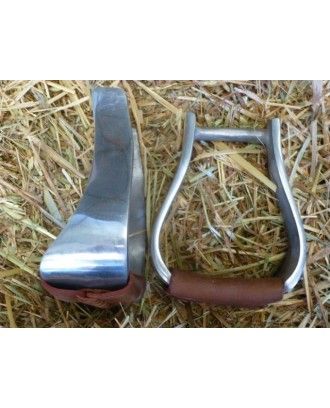 Western Show stirrup irons polished aluminum - Stirrup Irons