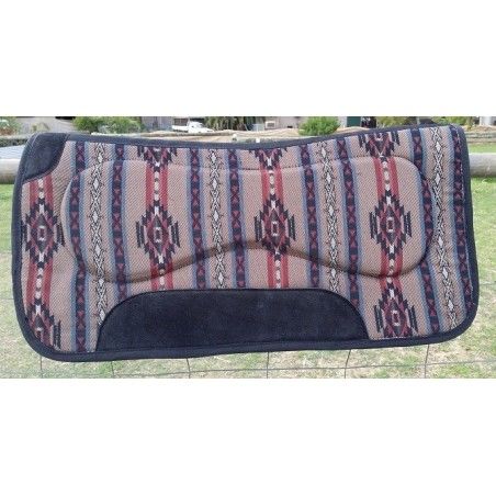 western or fender show saddle pad blanket shaped felt underside wool topside Aztec colour - Stock and western Saddle Pads