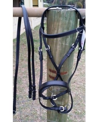 Bitless Bridle ri1525 black - Bridles and Accessories