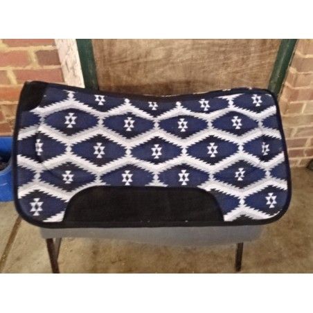 saddle pad western or fender saddle pad blanket shaped felt underside with coloured wool topside - Stock and western Saddle Pads