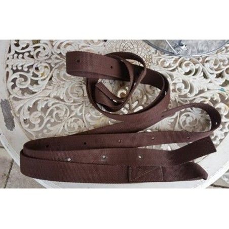 Latigo girth cinch brown webbing pair western stock saddle - Girths