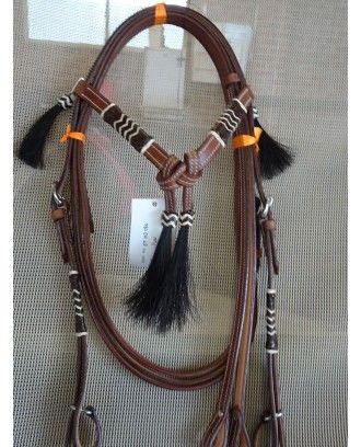 Rawhide WESTERN Bridle MODEL 080 brown leather - Bridles and Accessories