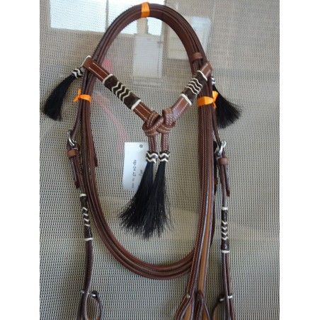 Rawhide WESTERN Bridle MODEL 080 brown leather - Bridles and Accessories