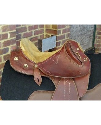 TEXAS TEA DROVER 2017 chestnut withsuide seat seat fender stock saddle 8065 - Leather Stock Saddles