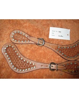 Western Spur Straps 759 silver - Belts and Spur Straps