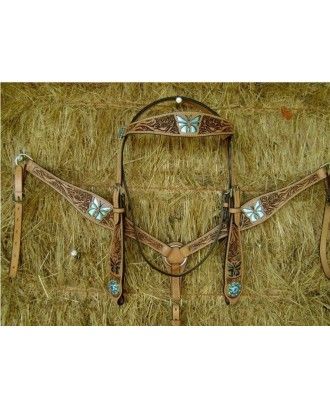western Bridle and Breastplate Set RI125 - Western Bridles and breastplates