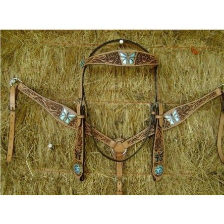 western Bridle and Breastplate Set RI125 - Western Bridles and breastplates