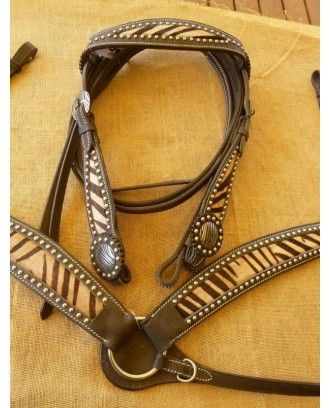 WESTERN BRIDLE BREASTPLAT SET TO338 - Western Bridles and breastplates