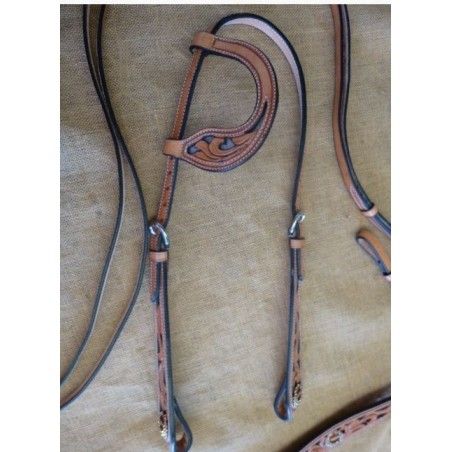 Bridle and Breastplate Set RI103 one ear - Western Bridles and breastplates