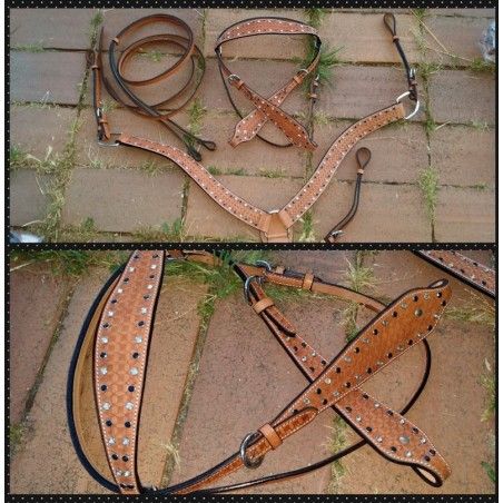 Bridle and Breastplate Set RI123 - Western Bridles and breastplates