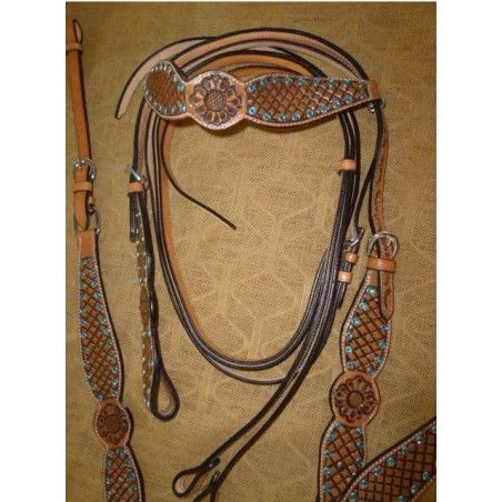 Bridle and Breastplate Set RI127 - Western Bridles and breastplates