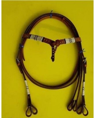 western Bridle ri715 raw hide chest leather - Western Bridles and breastplates