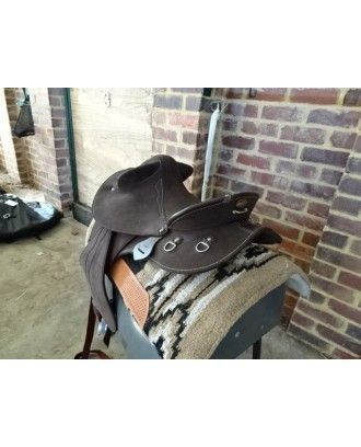 Drover Synthetic fixed tree FENDER stock saddle EXTRA LARGE BROWN ONLY - Synthetic Stock and fender Saddles