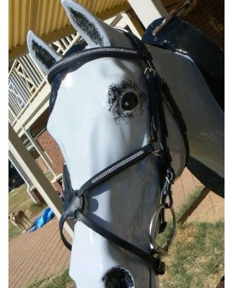 English show bridle Platinum Show Series Bridle Grackle silver - English bridles and breastplates