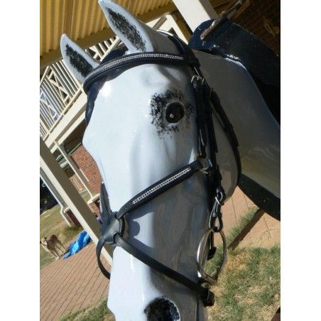 English show bridle Platinum Show Series Bridle Grackle silver - English bridles and breastplates