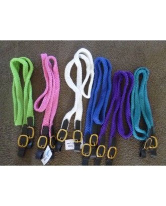 Cotton sport or polocrosse rein 5 ft  mixed colours - rope halter and cotton reins