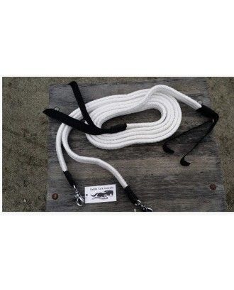 Cotton training rein with popper 7 ft each rein - rope halter and cotton reins