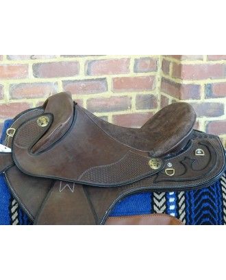 Texas Tea Campdraft and polocrosse sports fender stock saddlemodel 8095 - Leather Stock Saddles