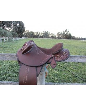 TEXAS TEA DROVER  fender stock saddle 8065 Dark brown LARGE - Leather Stock Saddles