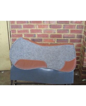 Neopreane AND FELT western Stock saddle pad Grey ,model 2 - Stock and western Saddle Pads