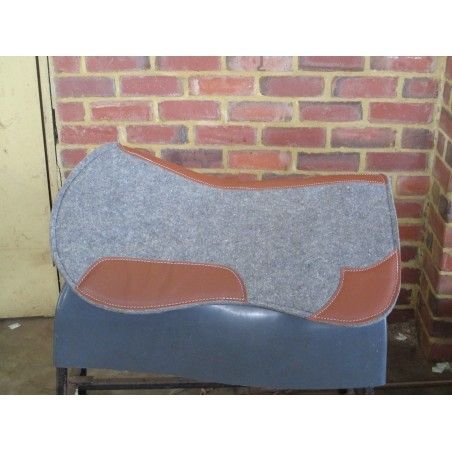 Neopreane AND FELT western Stock saddle pad Grey ,model 2 - Stock and western Saddle Pads