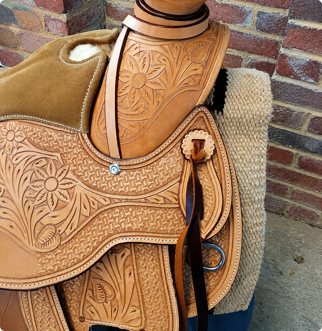 Traditional Style Synthetic Changeable Gullet Saddle